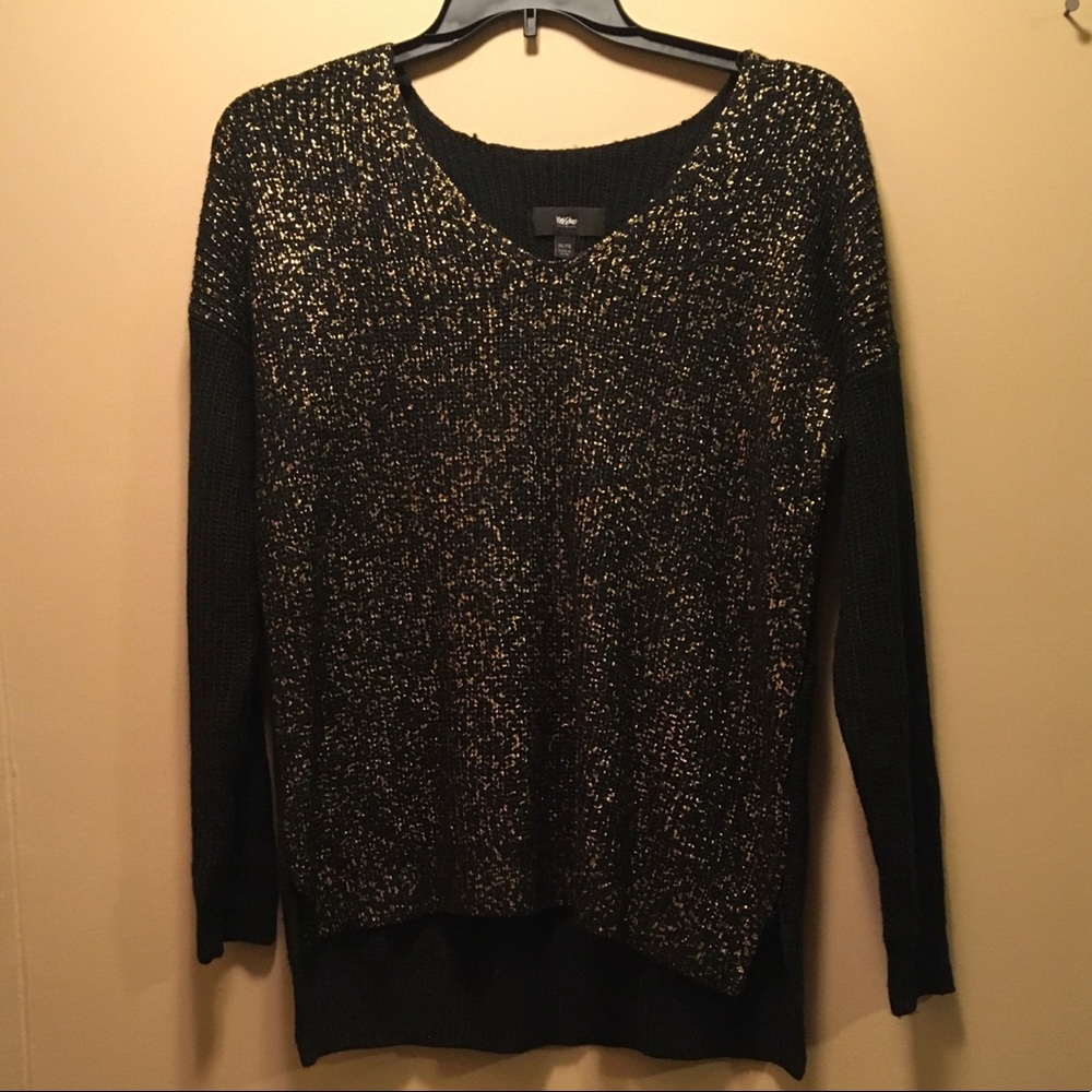 Black Sweater With Gold Sparkle XXL